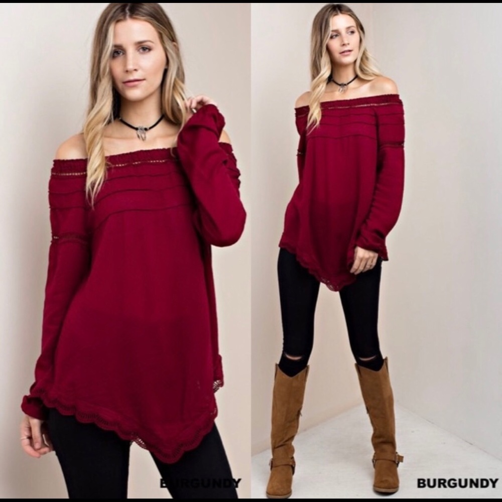 Red Tunic Top. Figure Flattering Design.
